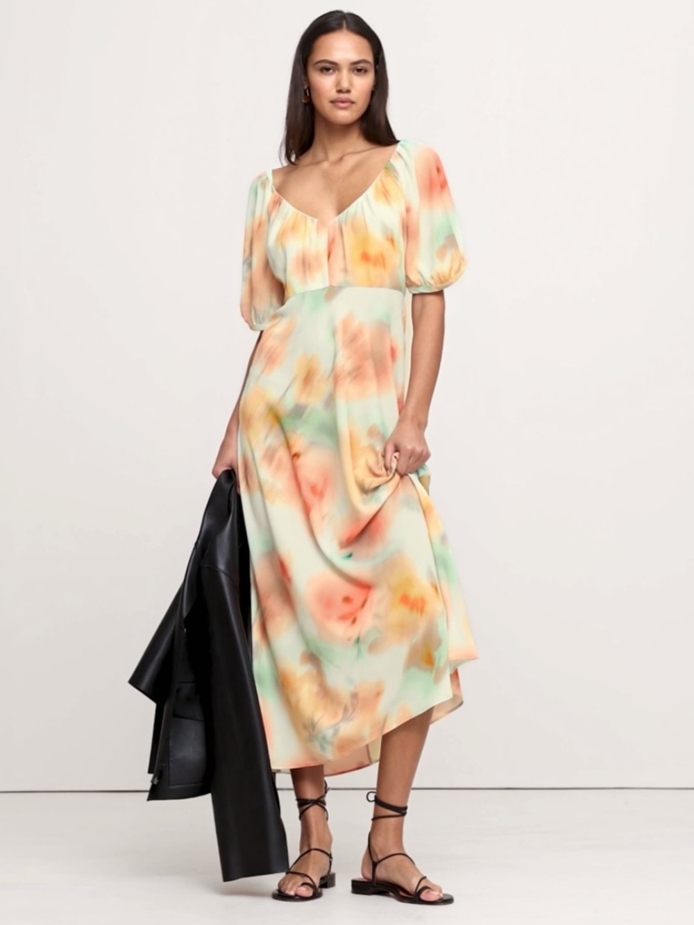 Banana Republic NWT Water Colour Midi Dress Size 12